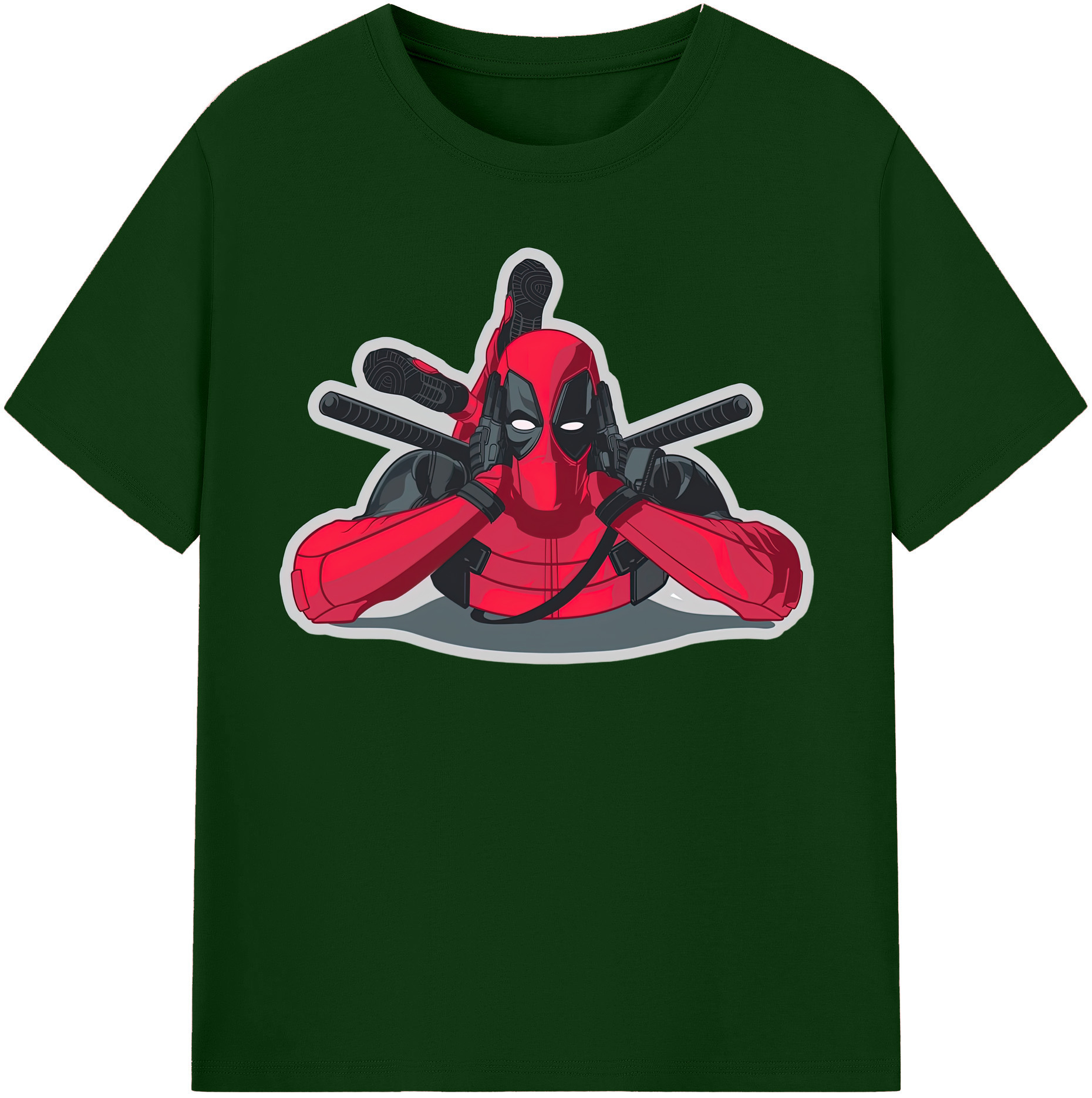 （画像用） Deadpool デッドプール 綿100％半袖Tシャツ（フロントプリント）